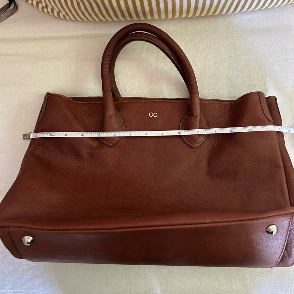 Mark & Graham Brown Leather Tote Classic Design - Picture 9 of 10